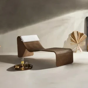 Zrood Outdoor Swimming Poolside Lounger (Light Brown)