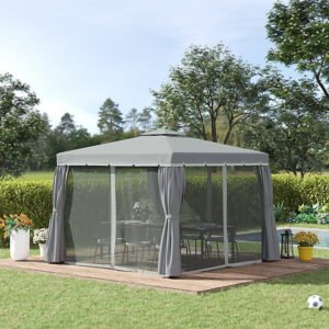 Patio Gazebo Garden Shelter Mosquito Netting