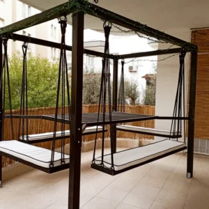 Metal table 12 person 4 swing