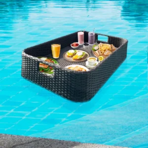 Jaime Luxury Floating Serving Tray For Swimming Pool - Brown ( Rectangle )