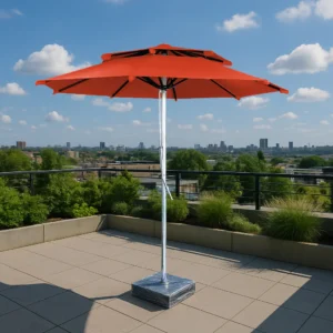 Grazia Luxury Centre Pole Garden Umbrella With Stand