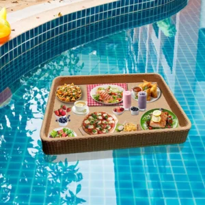 Alarico Luxury Floating Serving Tray For Swimming Pool -Honey ( Rectangle )