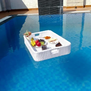 Rocío Luxury Floating Serving Tray For Swimming Pool - White( Rectangle )
